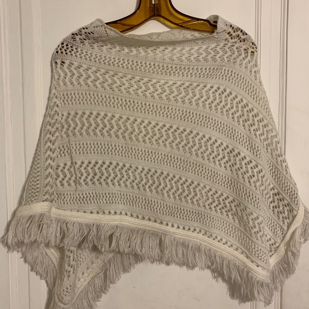 Beautiful Handknit Poncho Shawl